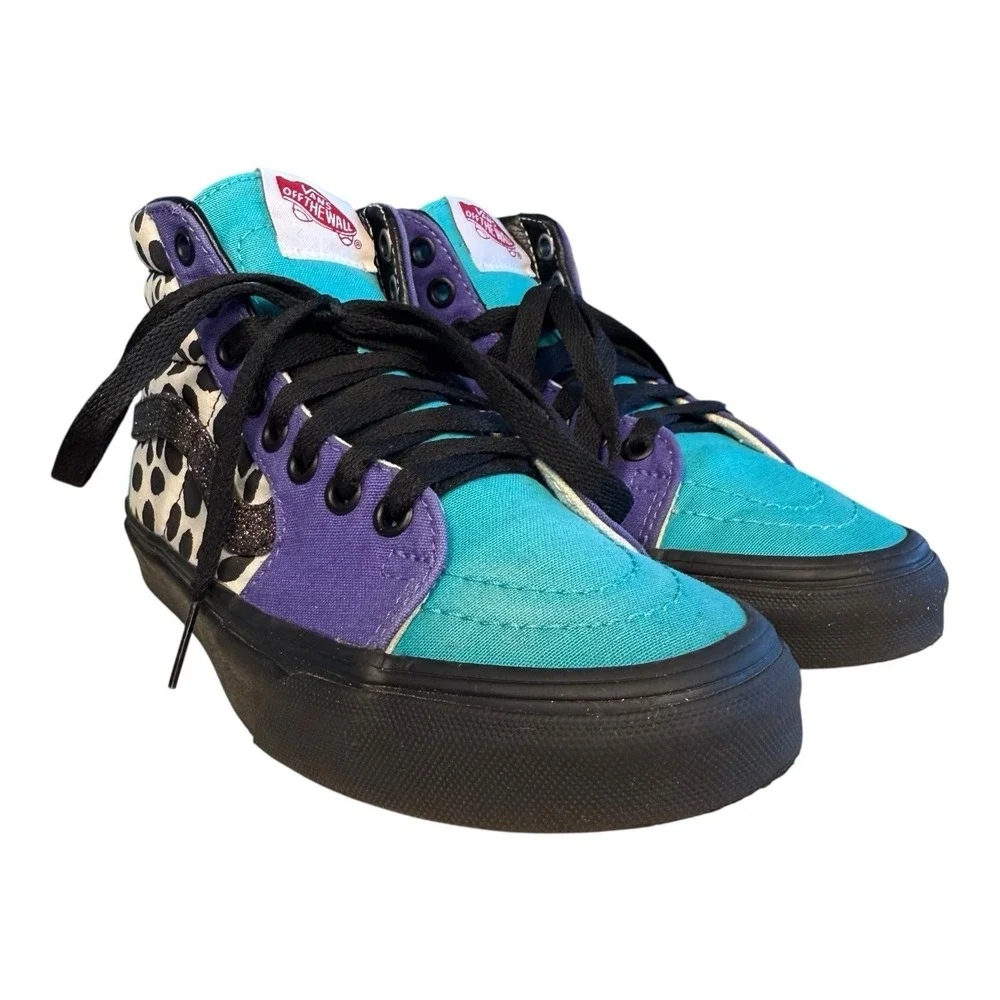 Vans  Off the Wall 721454 Multicolor High Top Sneaker Shoes Sz W5 M3.5 Unisex